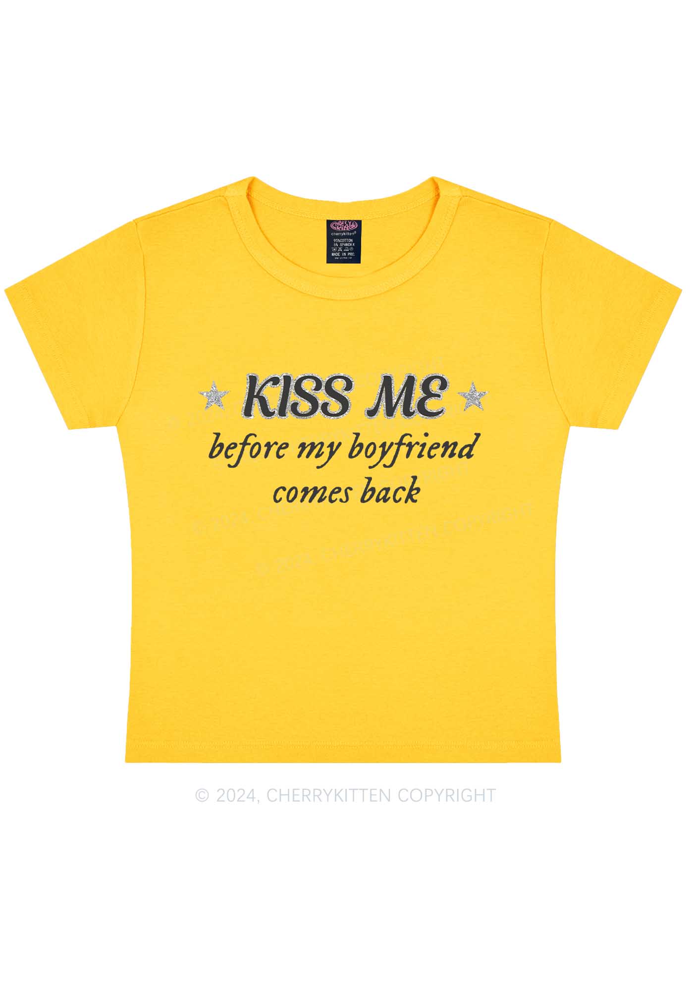 Kiss Me Y2K Baby Tee Cherrykitten