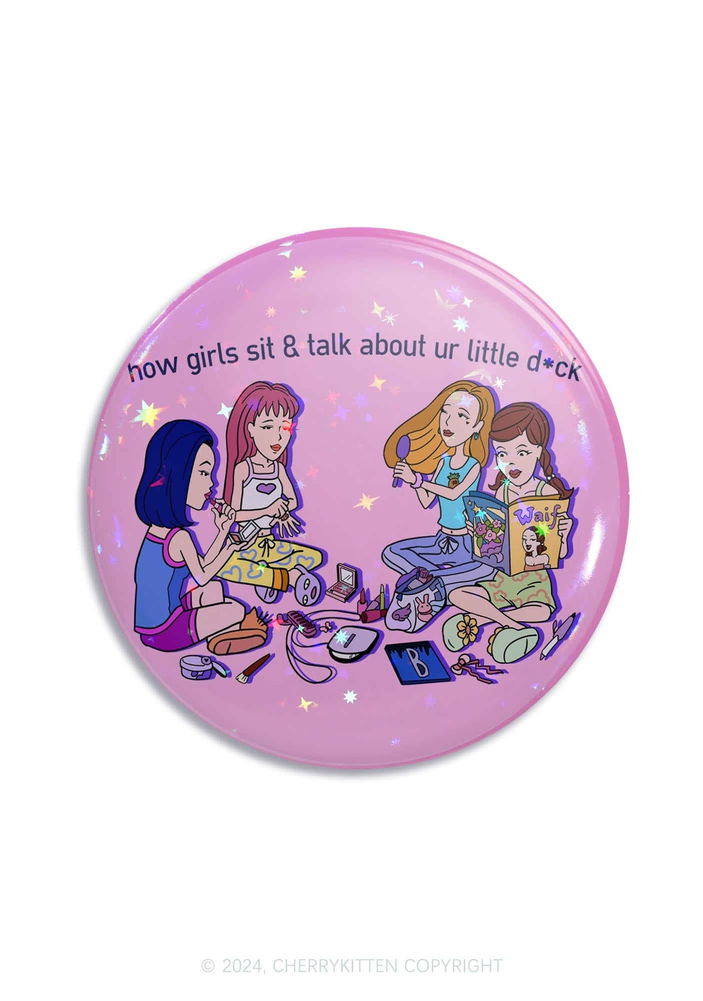 Girls Sit&Talk 1Pc Y2K Pin Cherrykitten