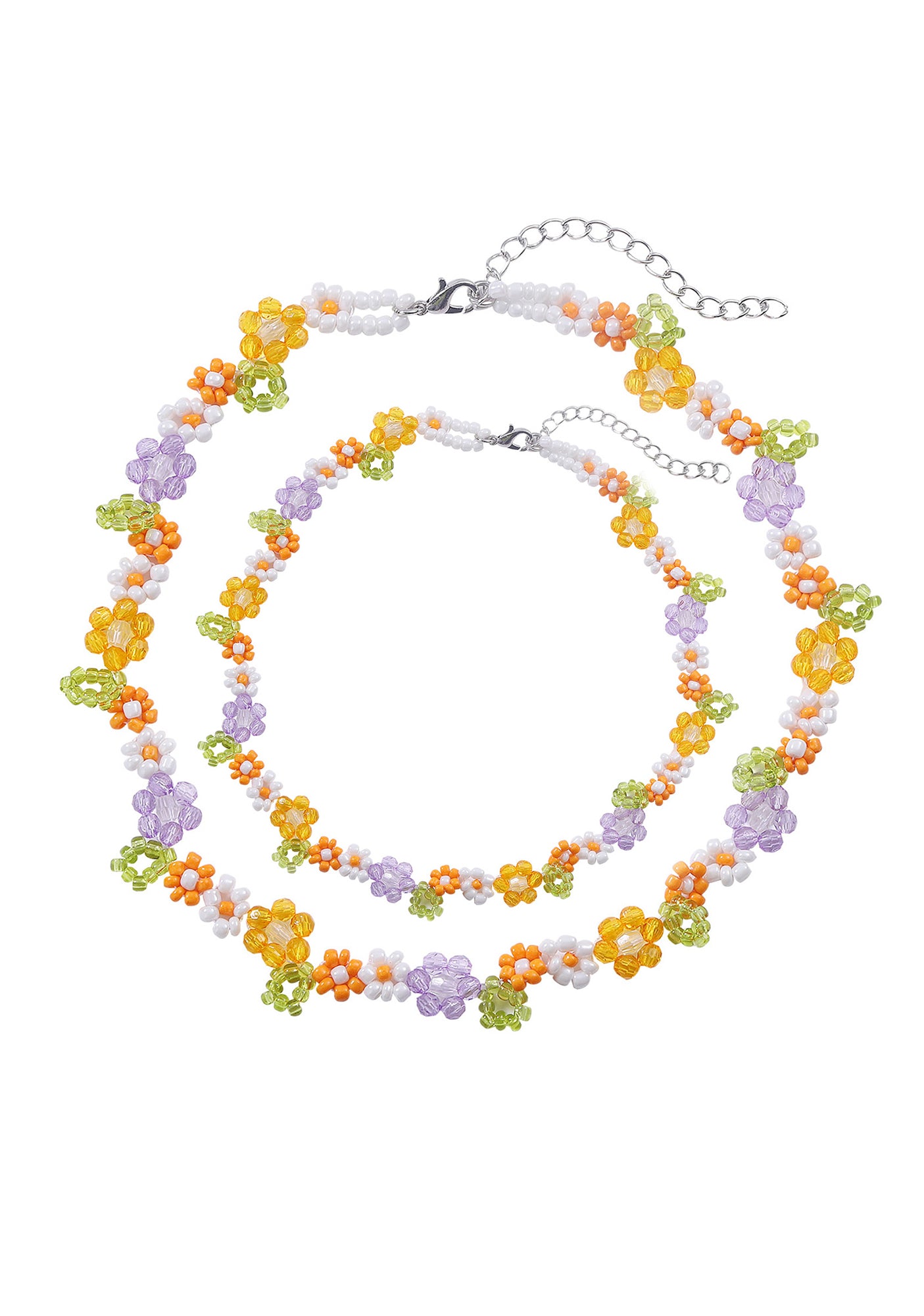 Pastoral Style Daisy Y2K Necklace&Bracelet Set Cherrykitten