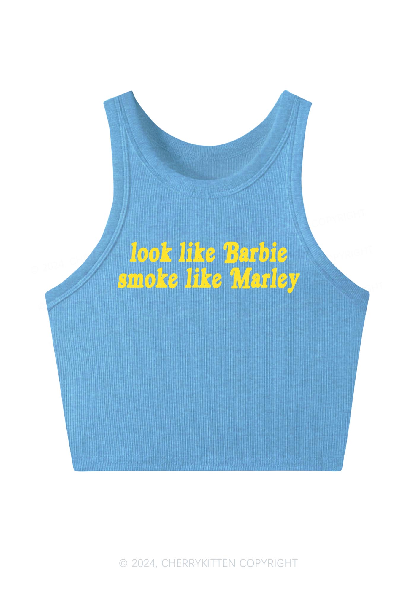 Smoke Like Marley Y2K Crop Tank Top Cherrykitten