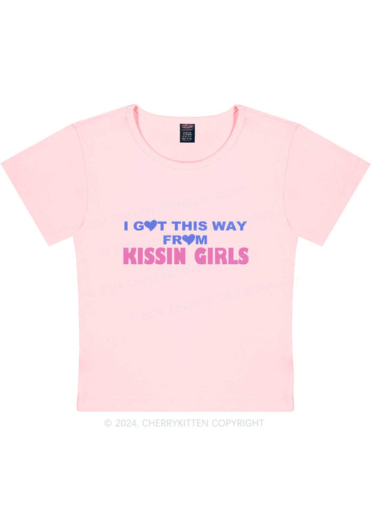 Kissin Girls Y2K Baby Tee Cherrykitten