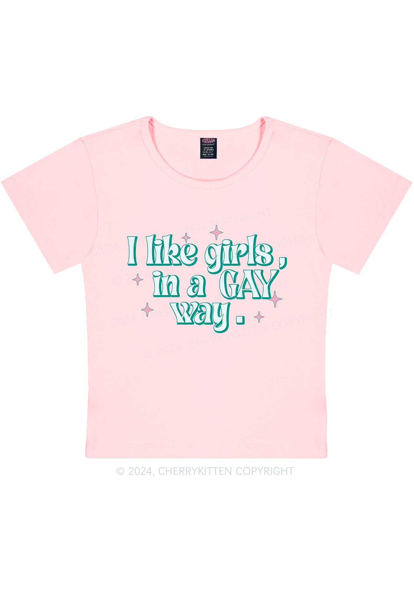 Like Girls In Gay Way Y2K Baby Tee Cherrykitten