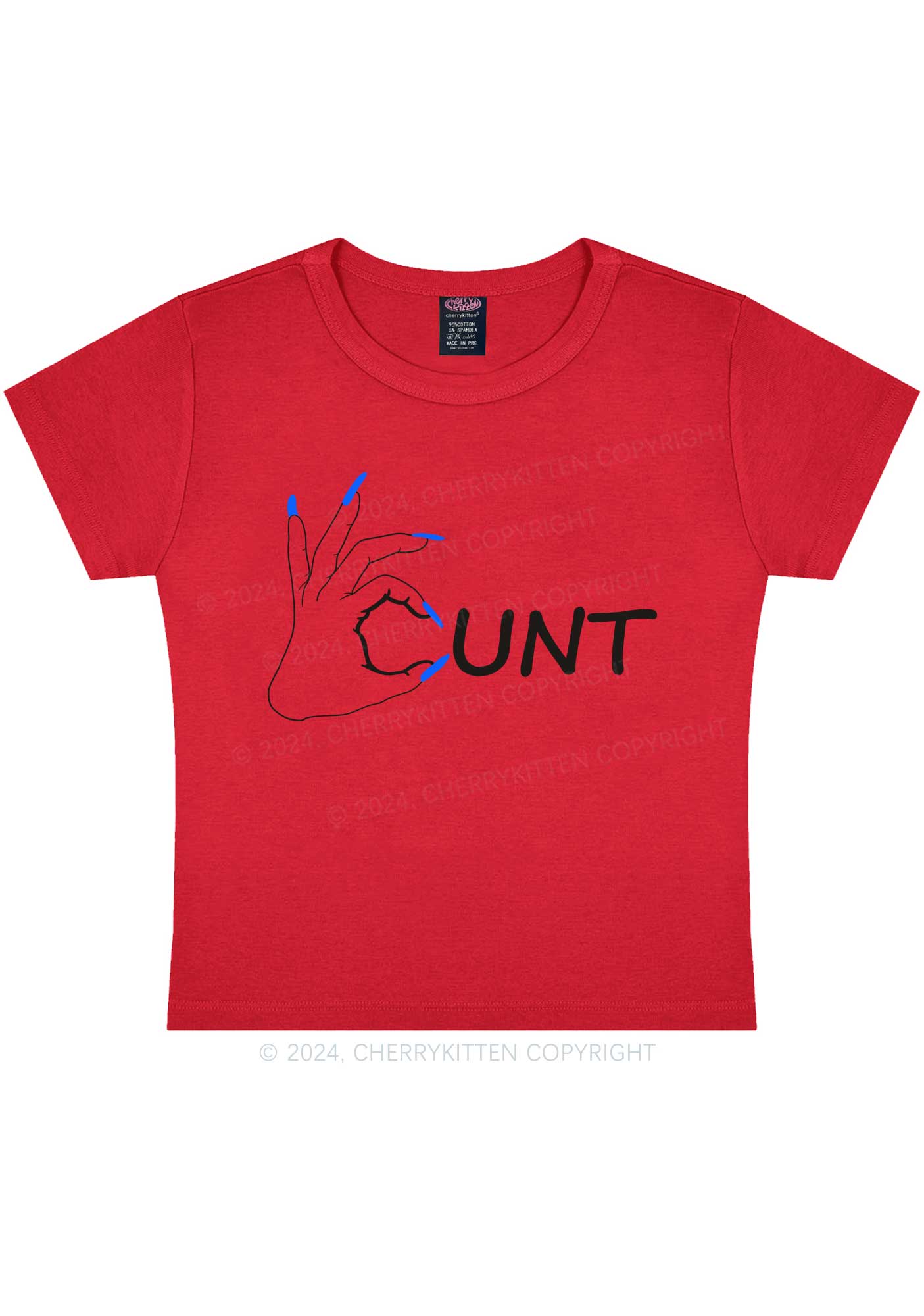 Clever Cxxt Y2K Baby Tee Cherrykitten