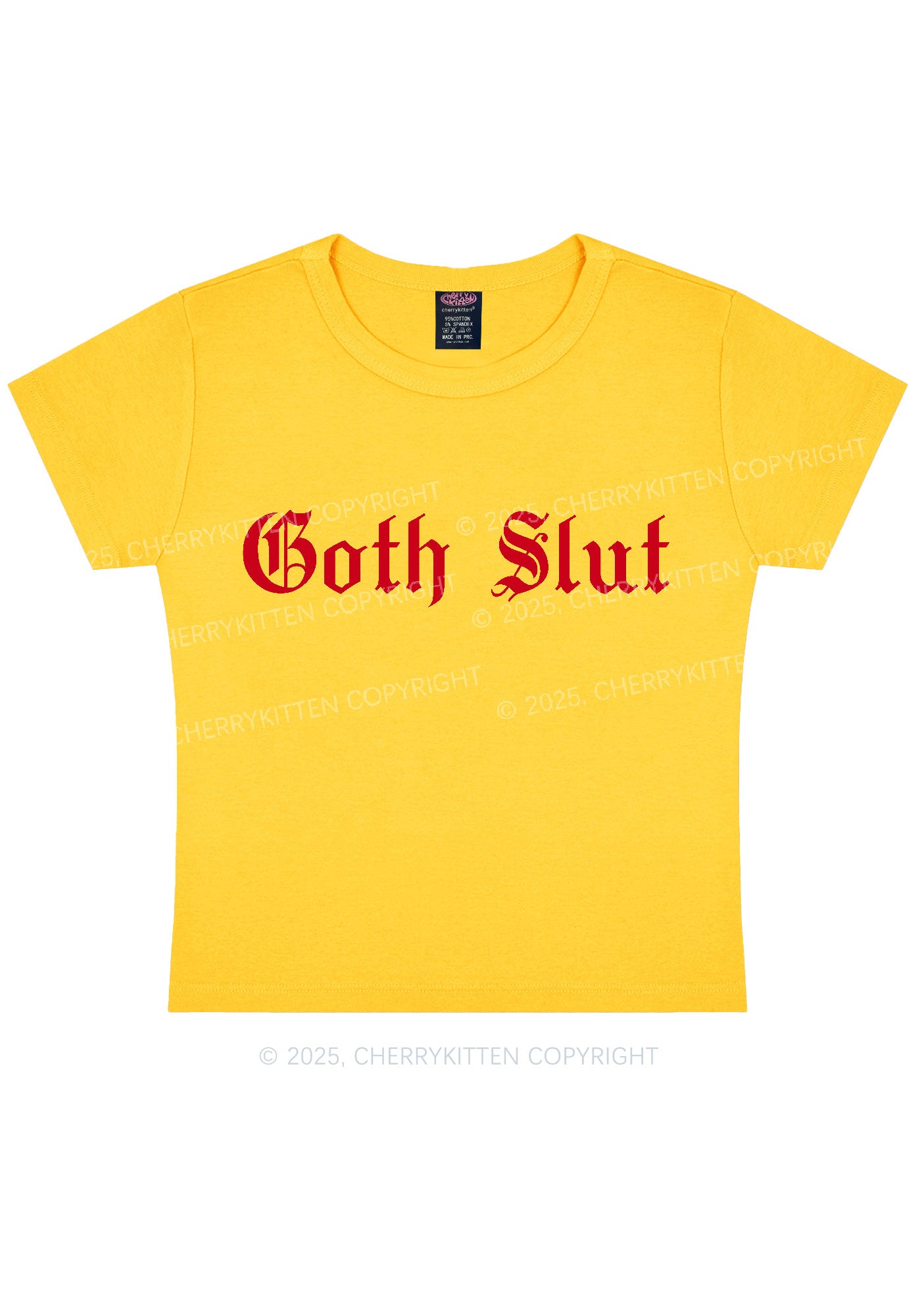 Goth Slxt Y2K Baby Tee Cherrykitten