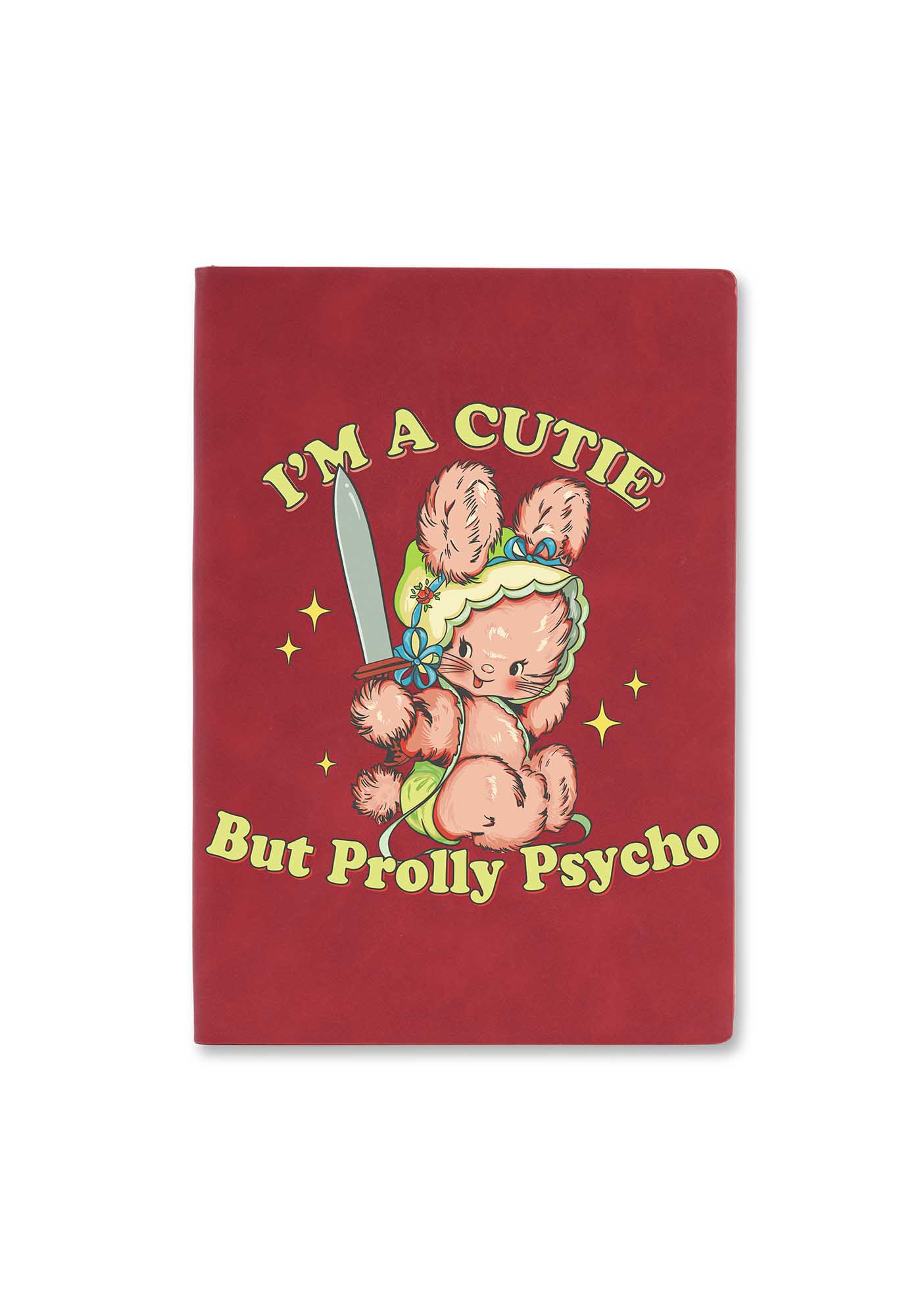 Cutie But Prolly Psycho Y2K Notebook Cherrykitten