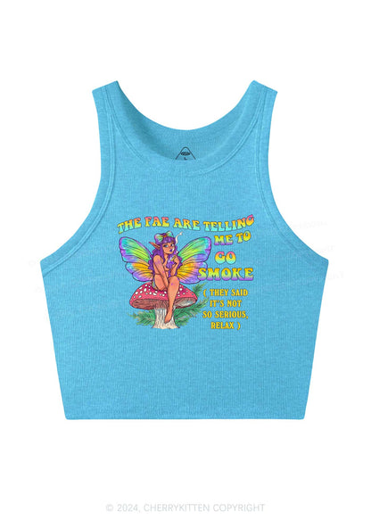 The Fae Smoke Y2K Crop Tank Top Cherrykitten