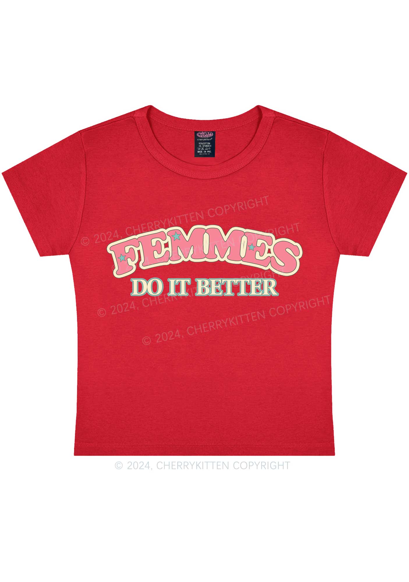 Femmes Do It Better Y2K Baby Tee Cherrykitten