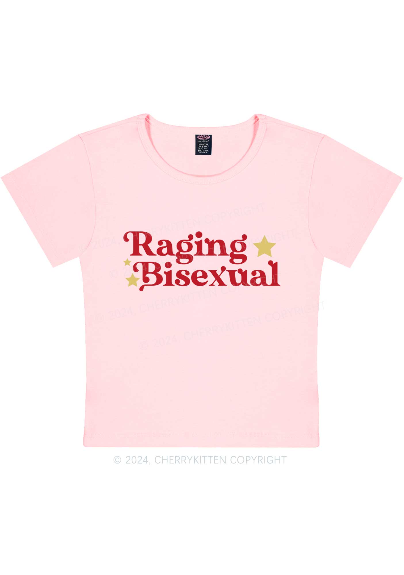 Raging Bisexual Stars Y2K Baby Tee Cherrykitten