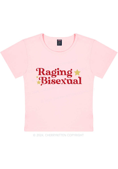 Raging Bisexual Stars Y2K Baby Tee Cherrykitten