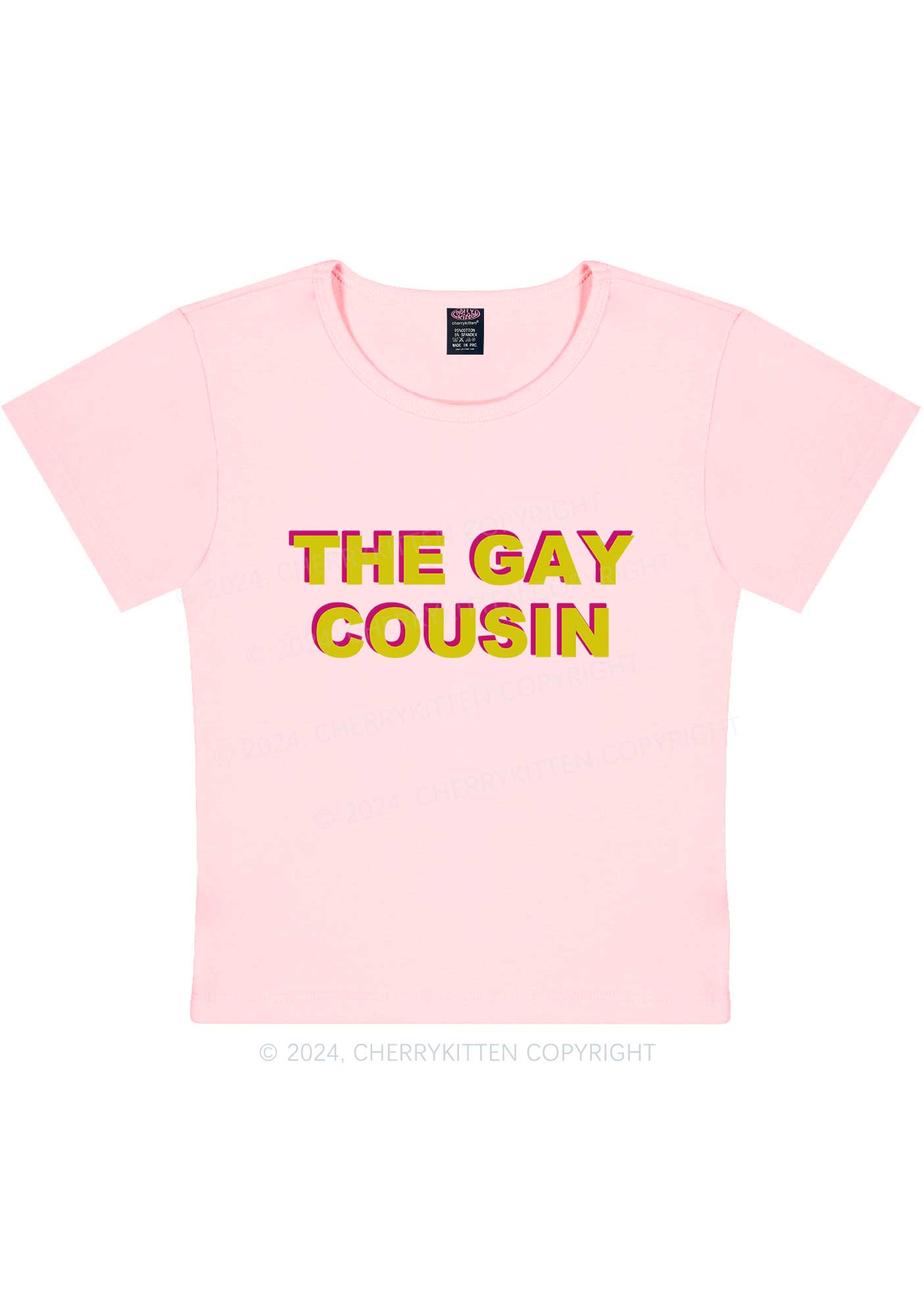 The Gay Cousin Y2K Baby Tee Cherrykitten