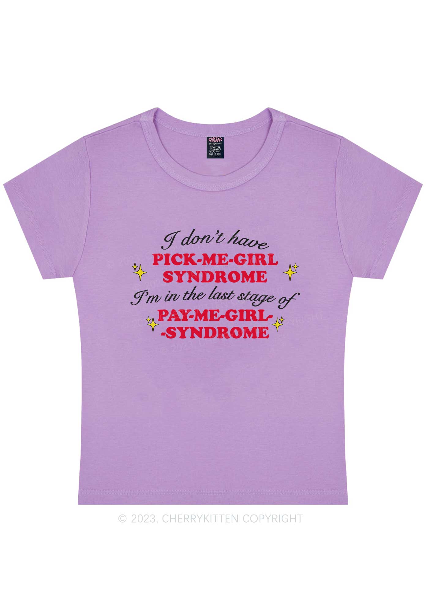 Curvy Pay Me Girl Syndrome Y2K Baby Tee Cherrykitten