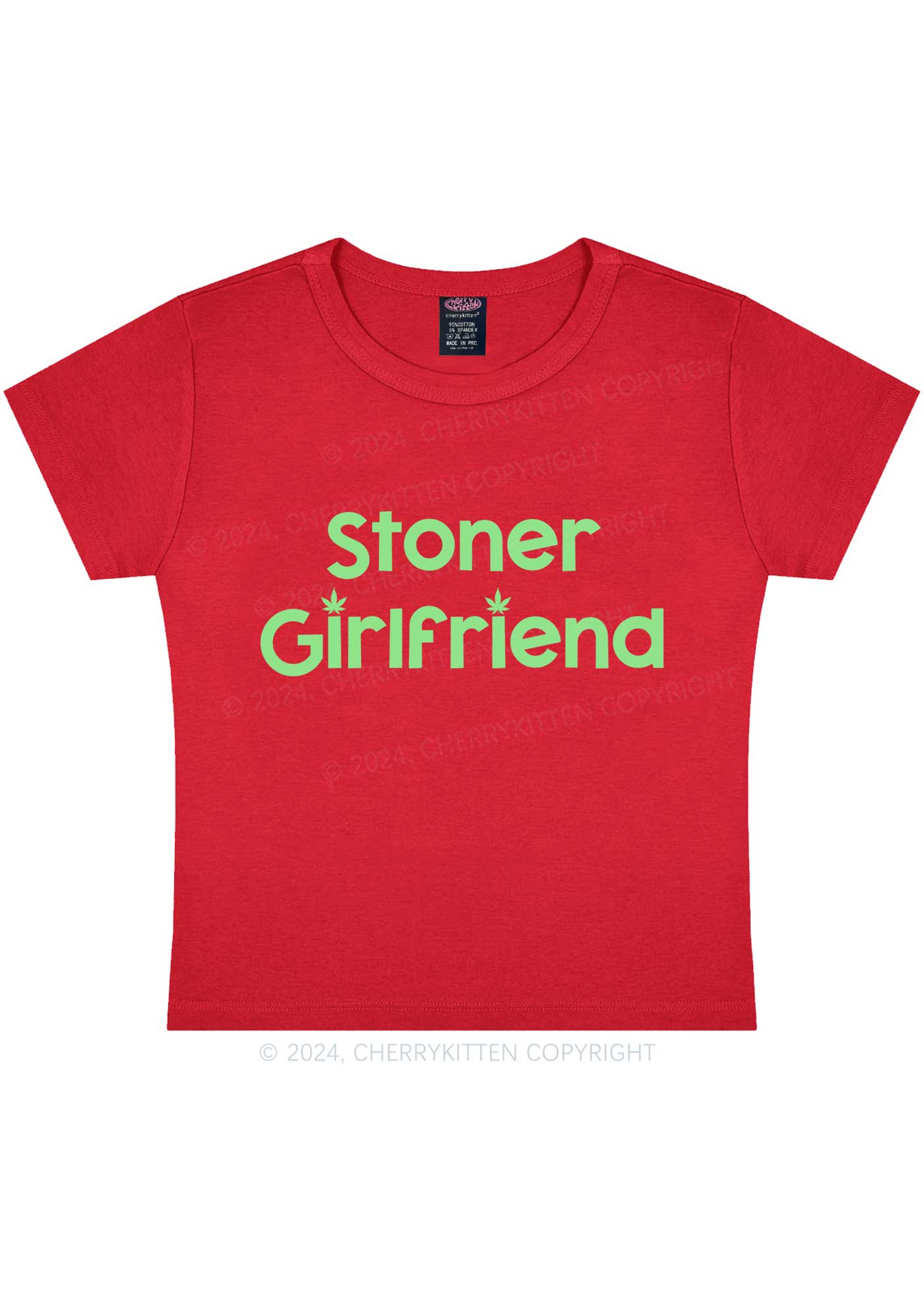 Stoner Girlfriend Y2K Baby Tee Cherrykitten