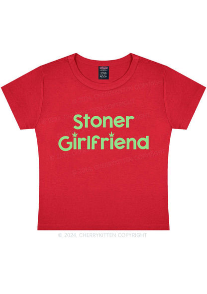 Stoner Girlfriend Y2K Baby Tee Cherrykitten