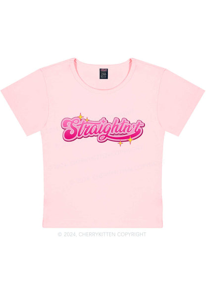 Straightn't Y2K Baby Tee Cherrykitten