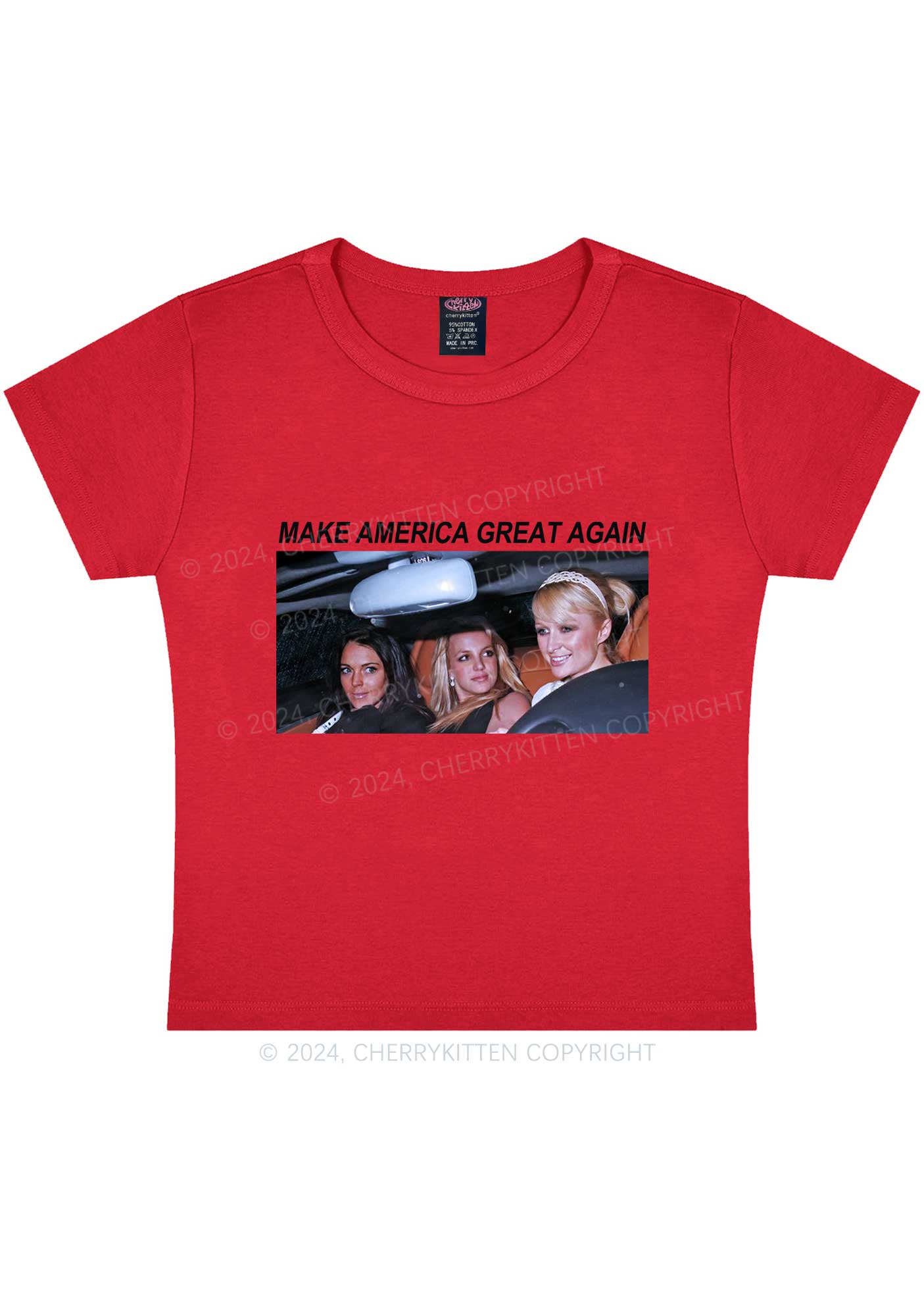 Make America Great Again Y2K Baby Tee Cherrykitten