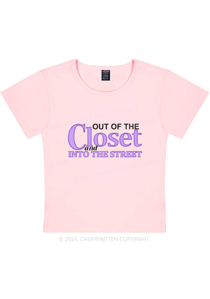 Out Of The Closet Y2K Baby Tee Cherrykitten