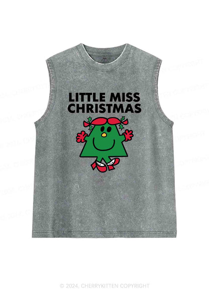 Christmas Little Miss Y2K Washed Tank Cherrykitten