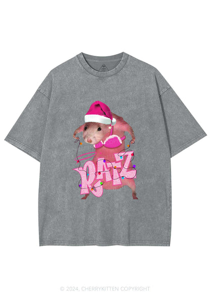 Christmas Ratz Y2K Washed Tee Cherrykitten