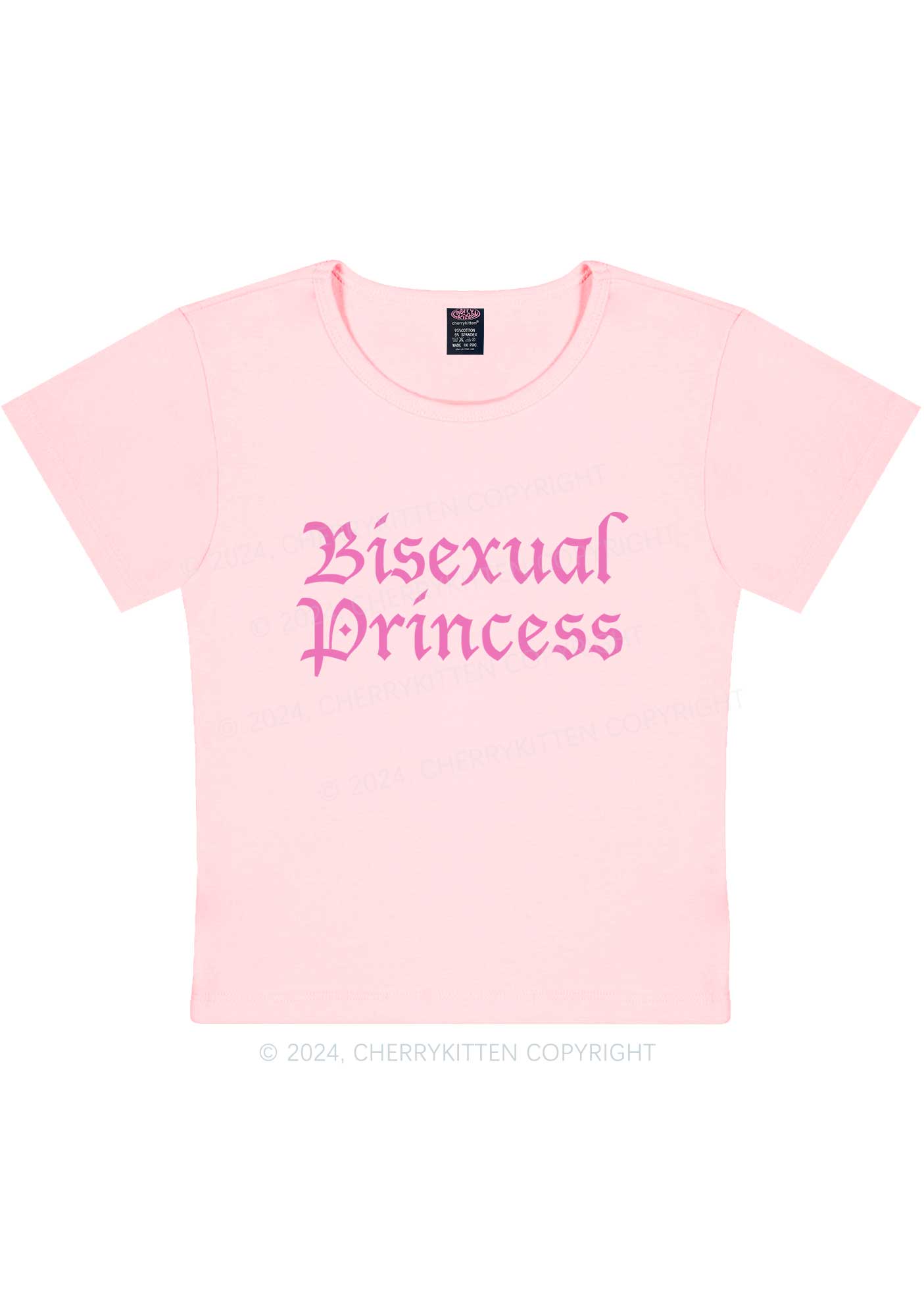 Bisexual Princess Y2K Baby Tee Cherrykitten