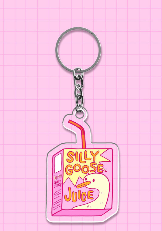 Silly Goose Juice 1Pc Y2K Keychain Cherrykitten