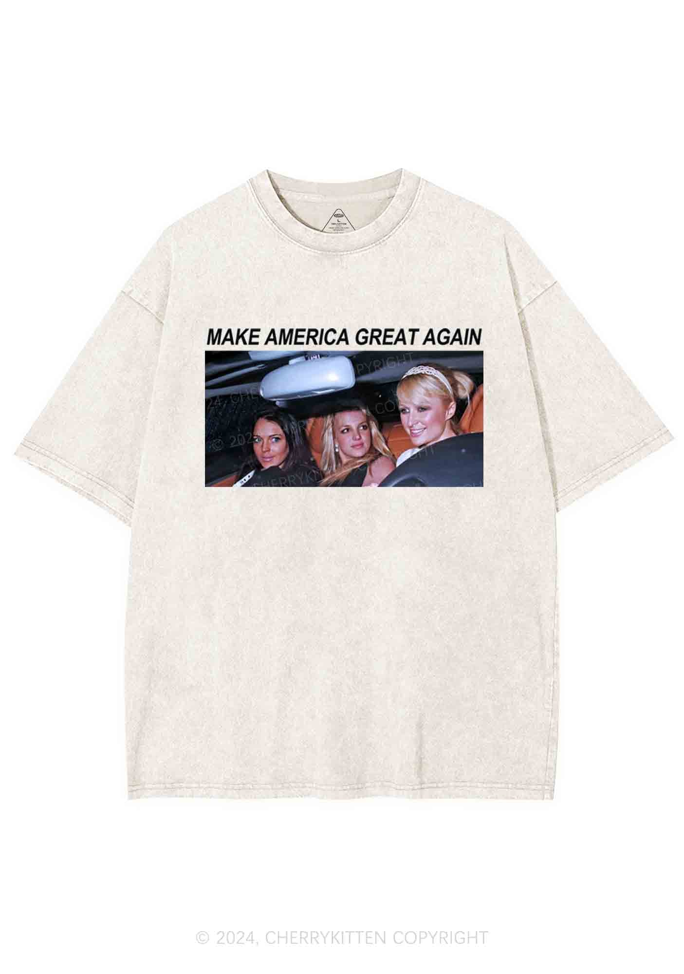 Make America Great Again Y2K Washed Tee Cherrykitten