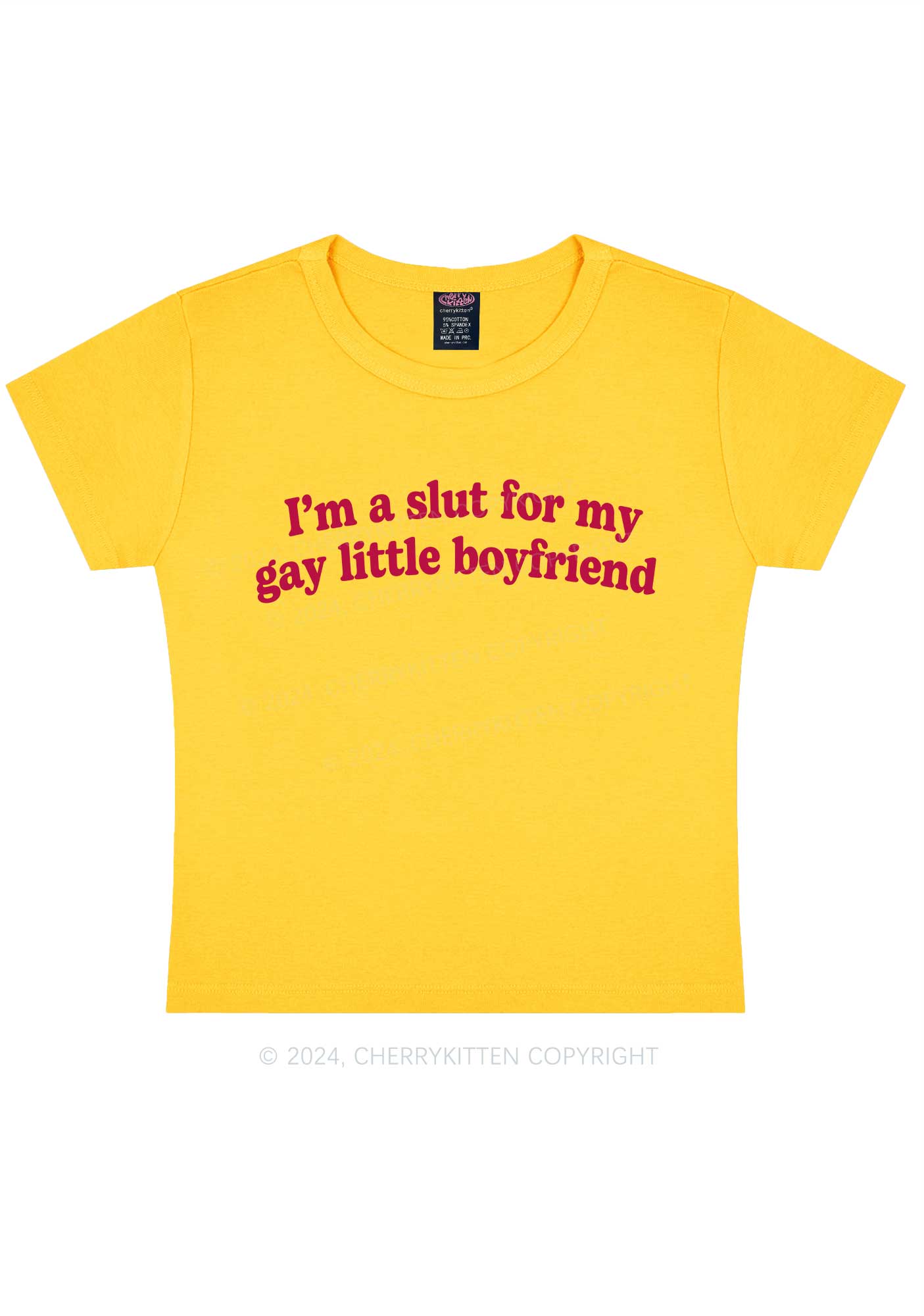 Slxt For My Gay BF Y2K Valentine's Day Baby Tee Cherrykitten