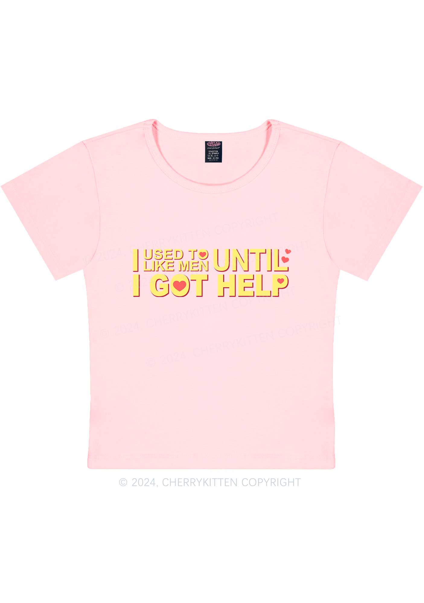 I Used To Like Men Y2K Baby Tee Cherrykitten