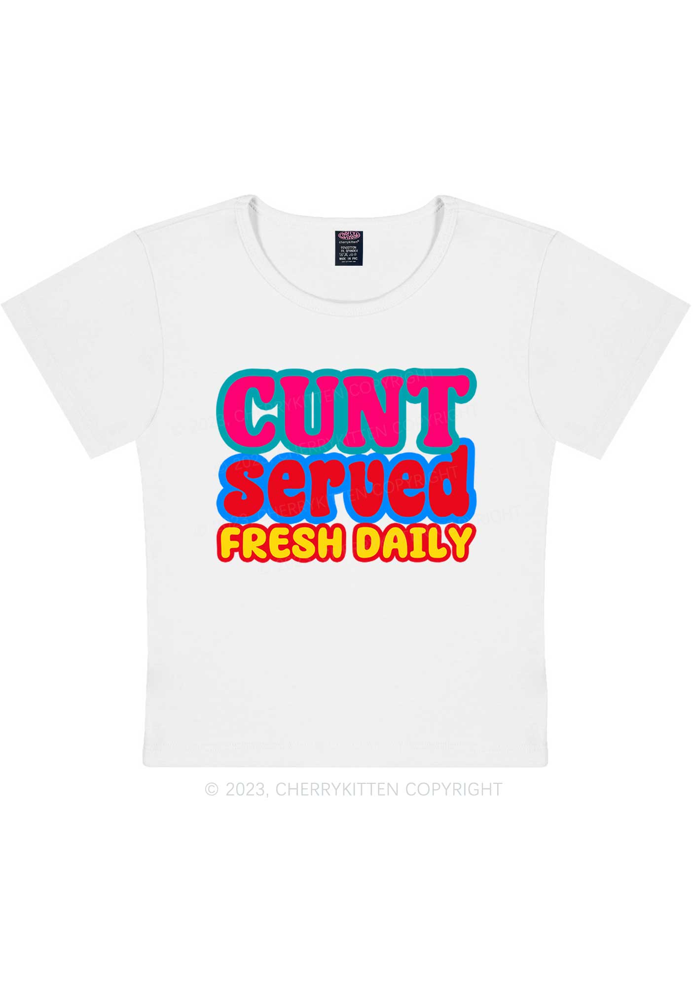 Curvy Cxnt Served Y2K Baby Tee Cherrykitten