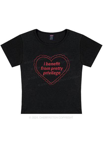 Pretty Privilege Y2K Baby Tee Cherrykitten