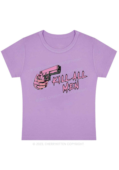 Curvy Kill All Men Y2K Baby Tee Cherrykitten