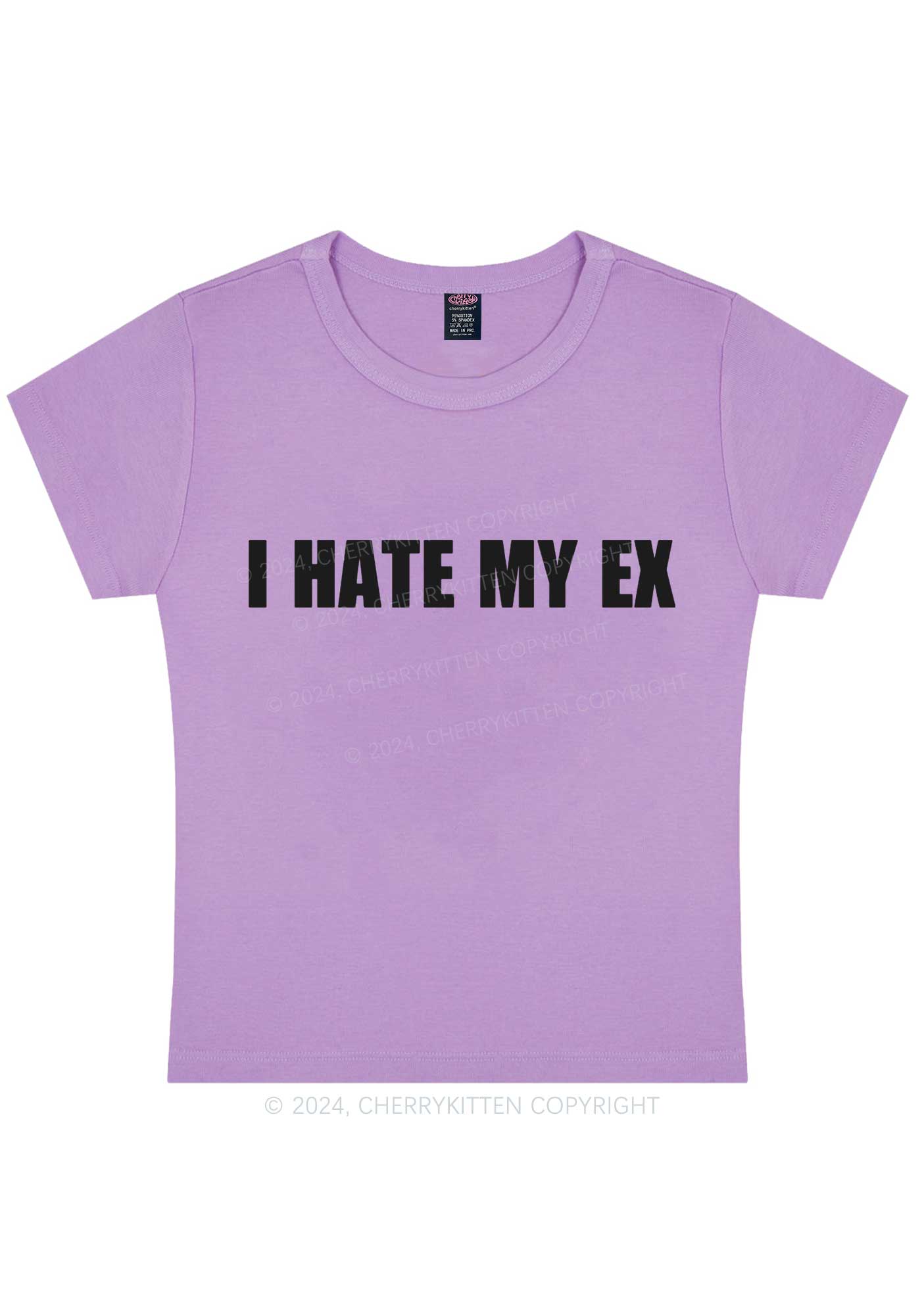 Curvy I Hate My EX Y2K Baby Tee Cherrykitten