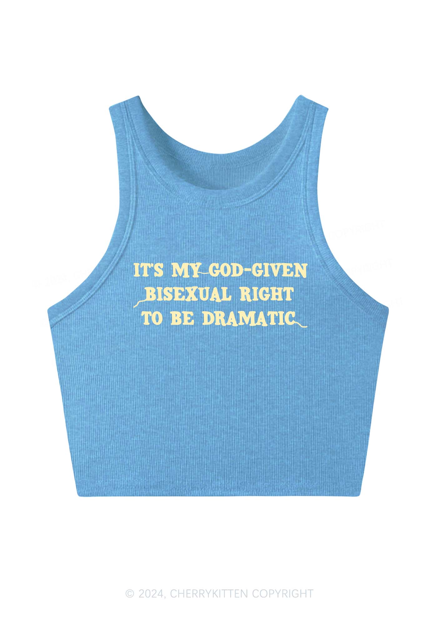 God-Given Bisexual Right Y2K Crop Tank Top Cherrykitten