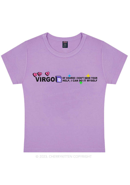 Curvy I'm A Virgo Y2K Baby Tee Cherrykitten