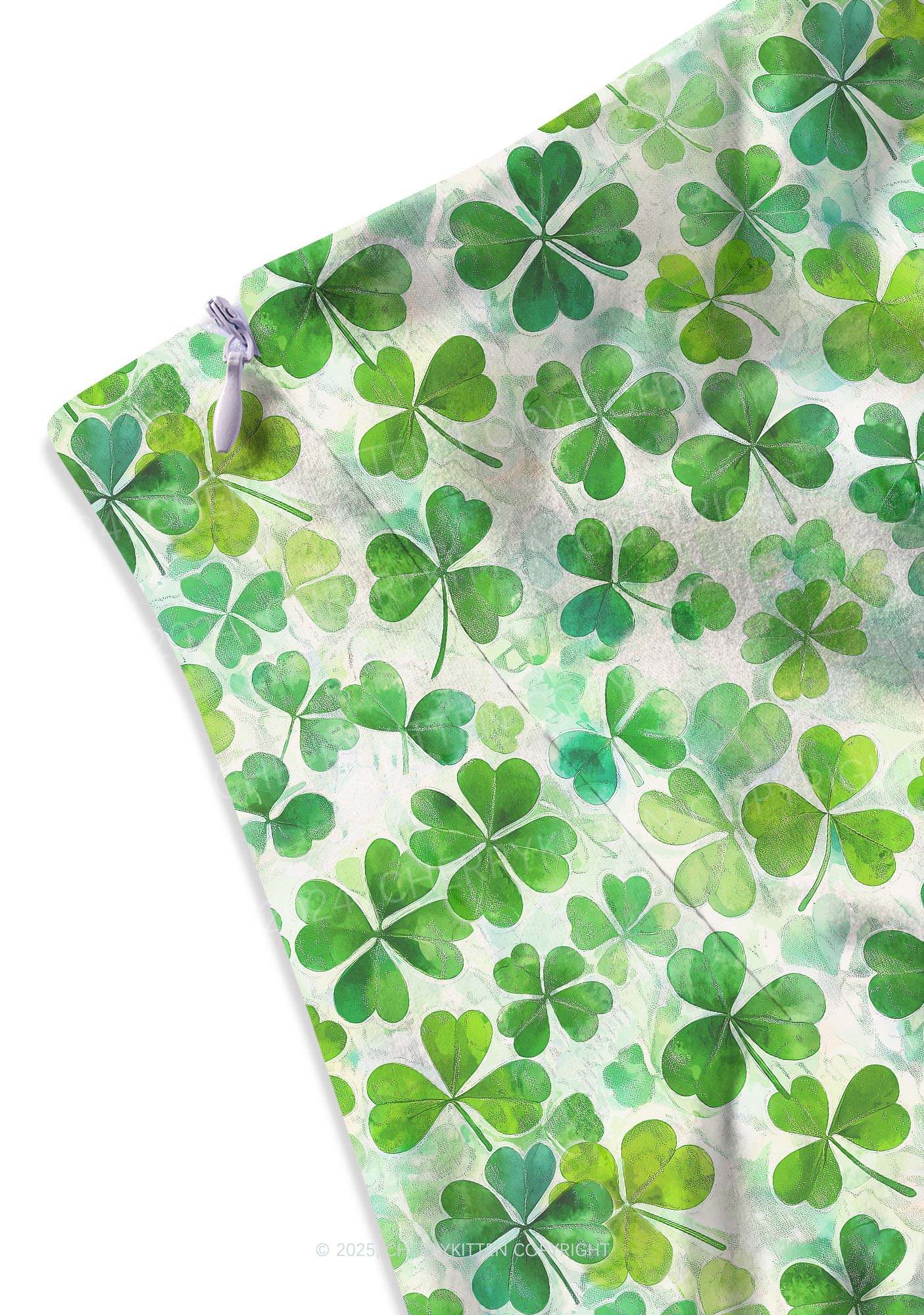 Green Shamrock Y2K Print Mini Skirt Cherrykitten