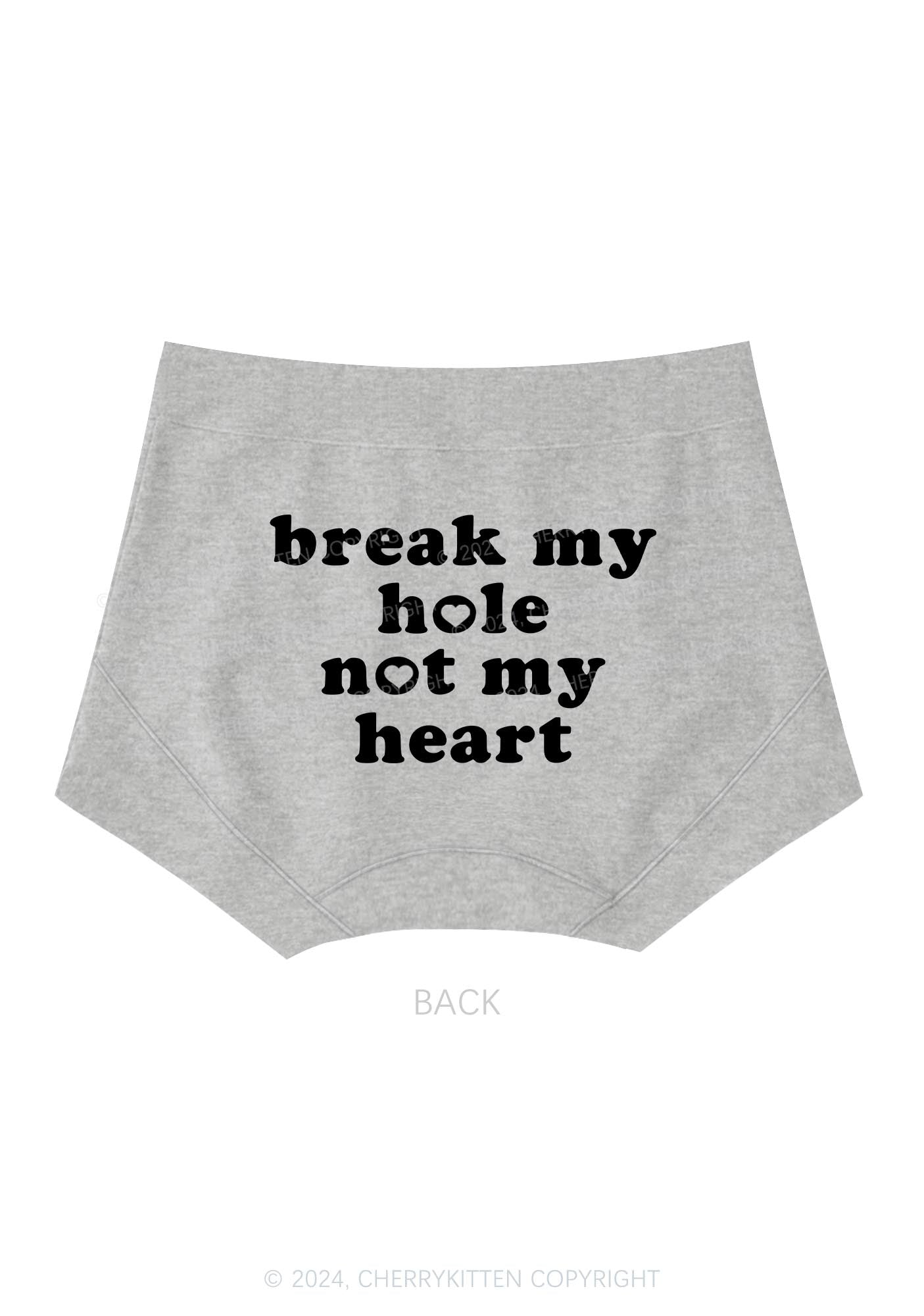 Break My Hole Y2K Mid Rise Waist Boyshort Cherrykitten