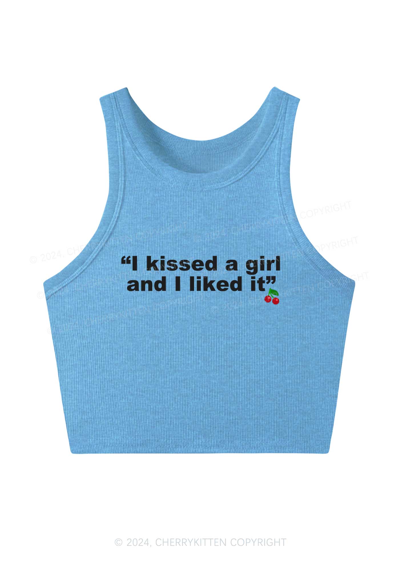 I Kissed A Girl Y2K Crop Tank Top Cherrykitten