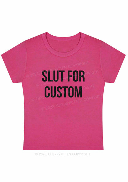 Slxt For Custom Y2K Baby Tee Cherrykitten