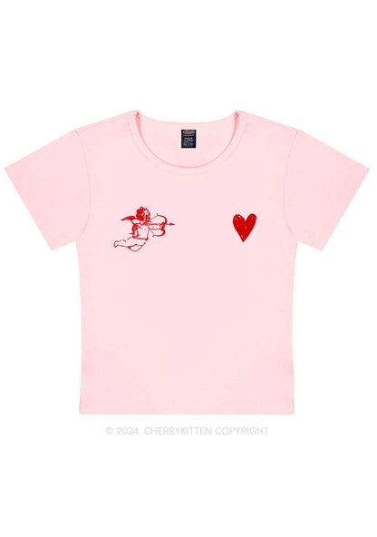 Cupid Red Heart Y2K Valentine's Day Baby Tee Cherrykitten