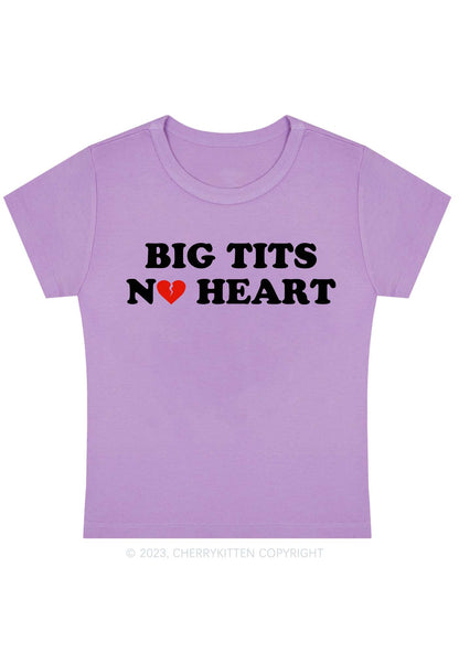 Curvy Big Txts No Heart Y2K Baby Tee Cherrykitten