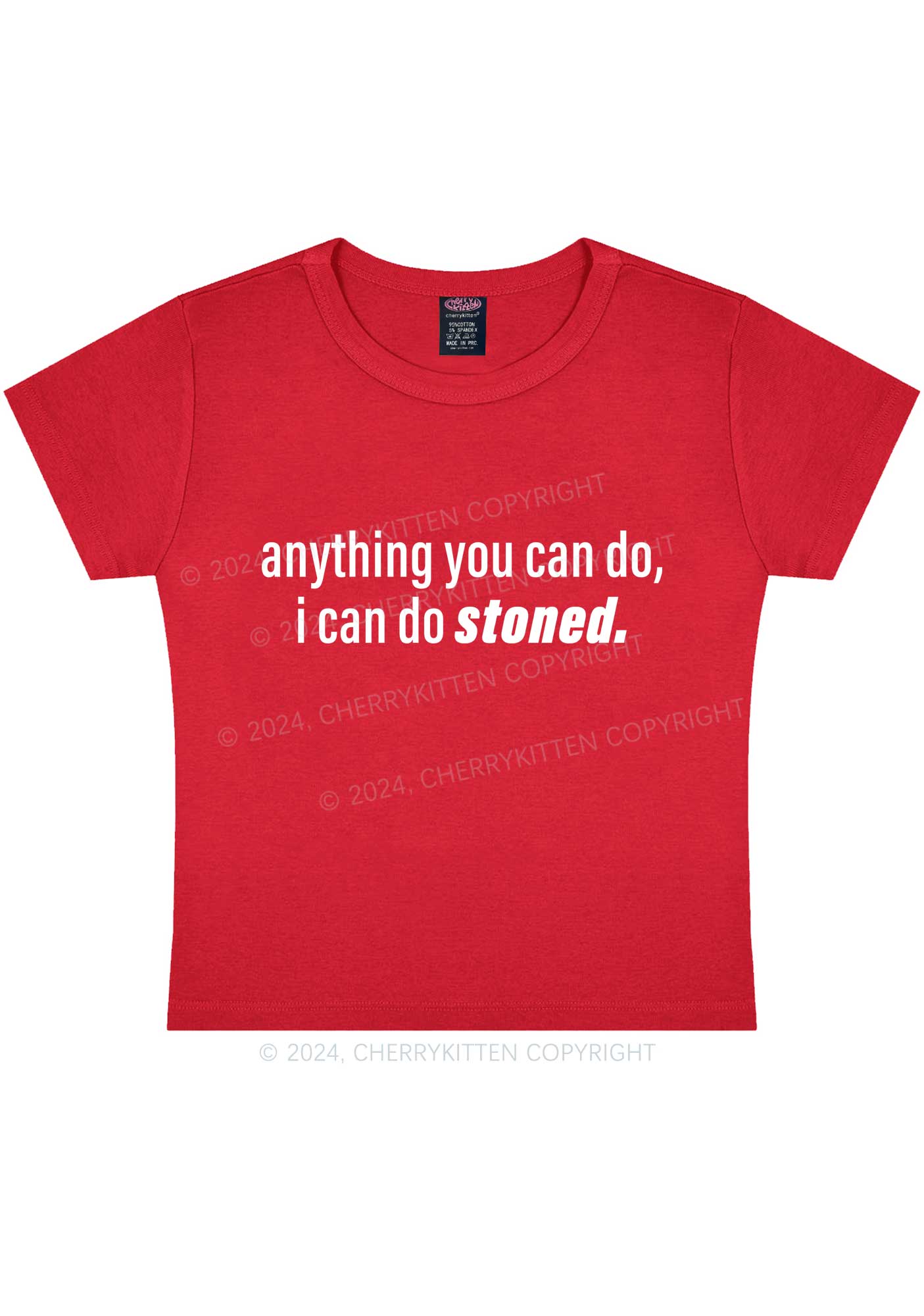 I Can Do Stoned Y2K Baby Tee Cherrykitten