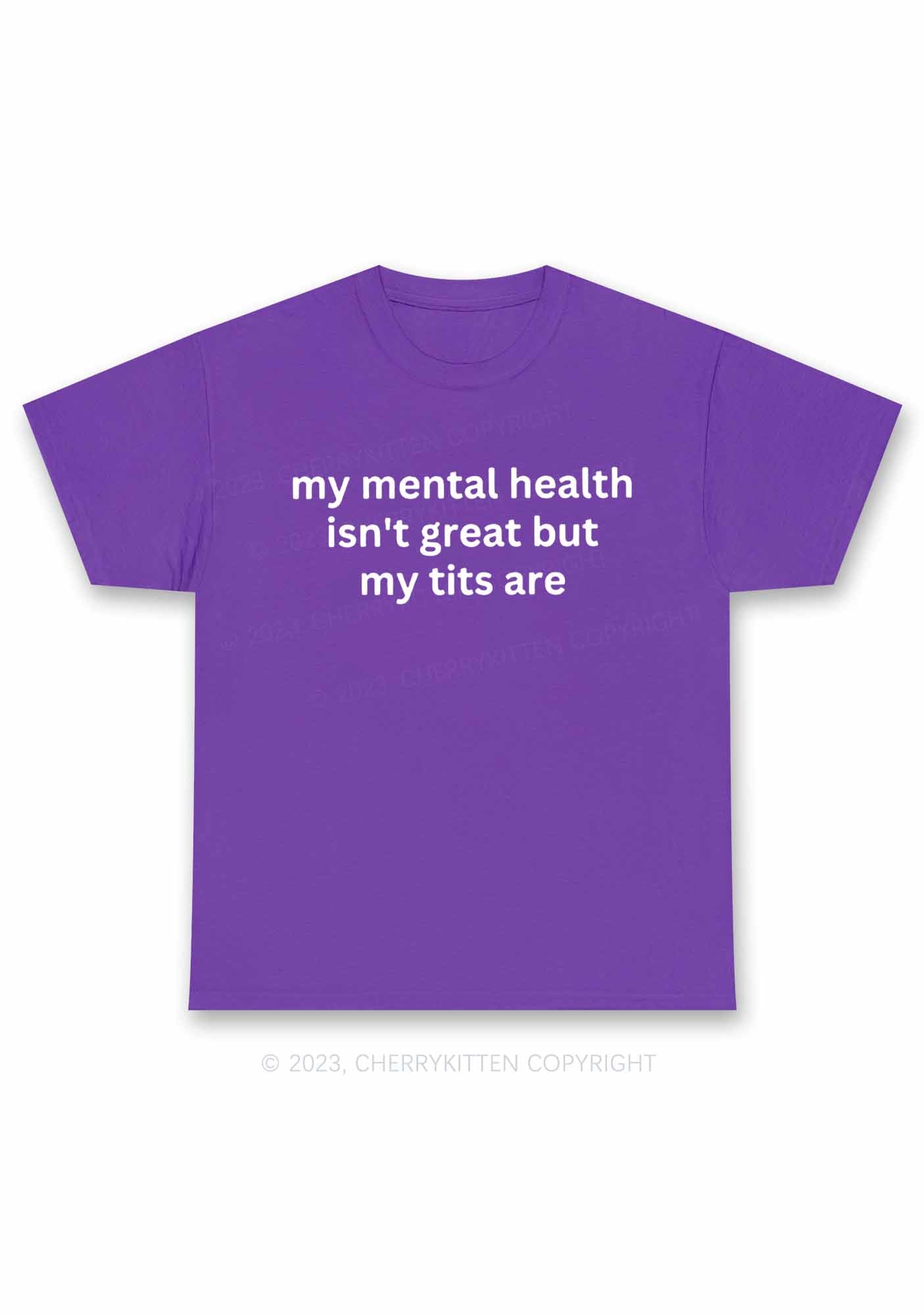 My Mental Health Isn't Great Y2K Chunky Shirt Cherrykitten