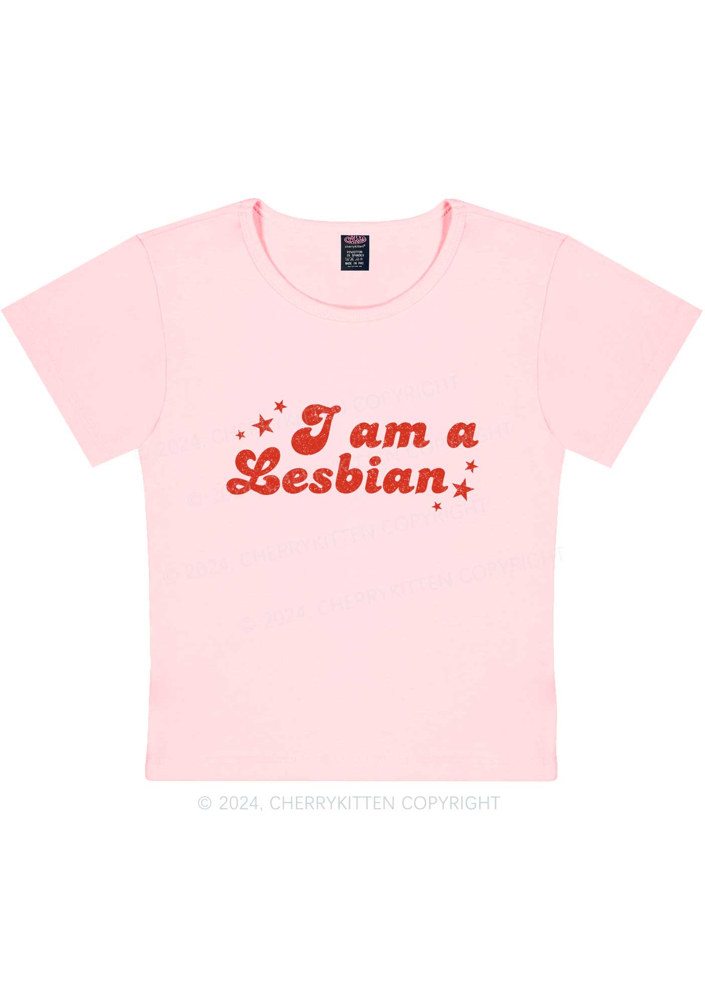 I'm Lesbian Y2K Baby Tee Cherrykitten