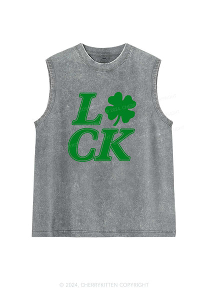 I Love CK St Patricks Y2K Washed Tank Cherrykitten