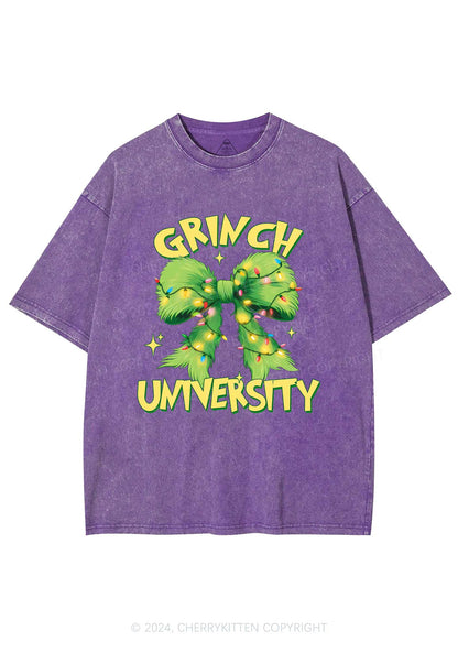 Christmas Green University Y2K Washed Tee Cherrykitten