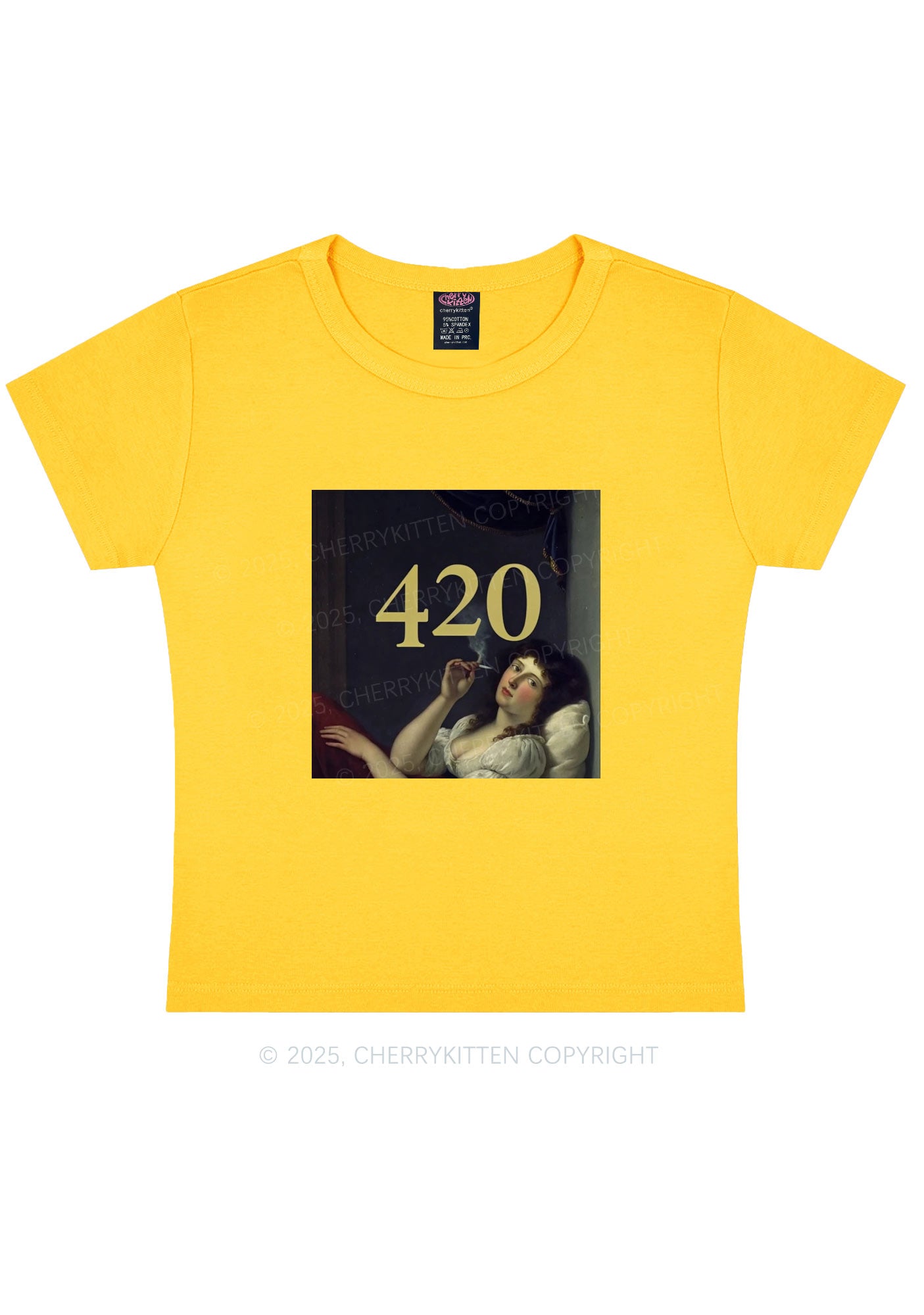 Four Twenty Y2K Baby Tee Cherrykitten