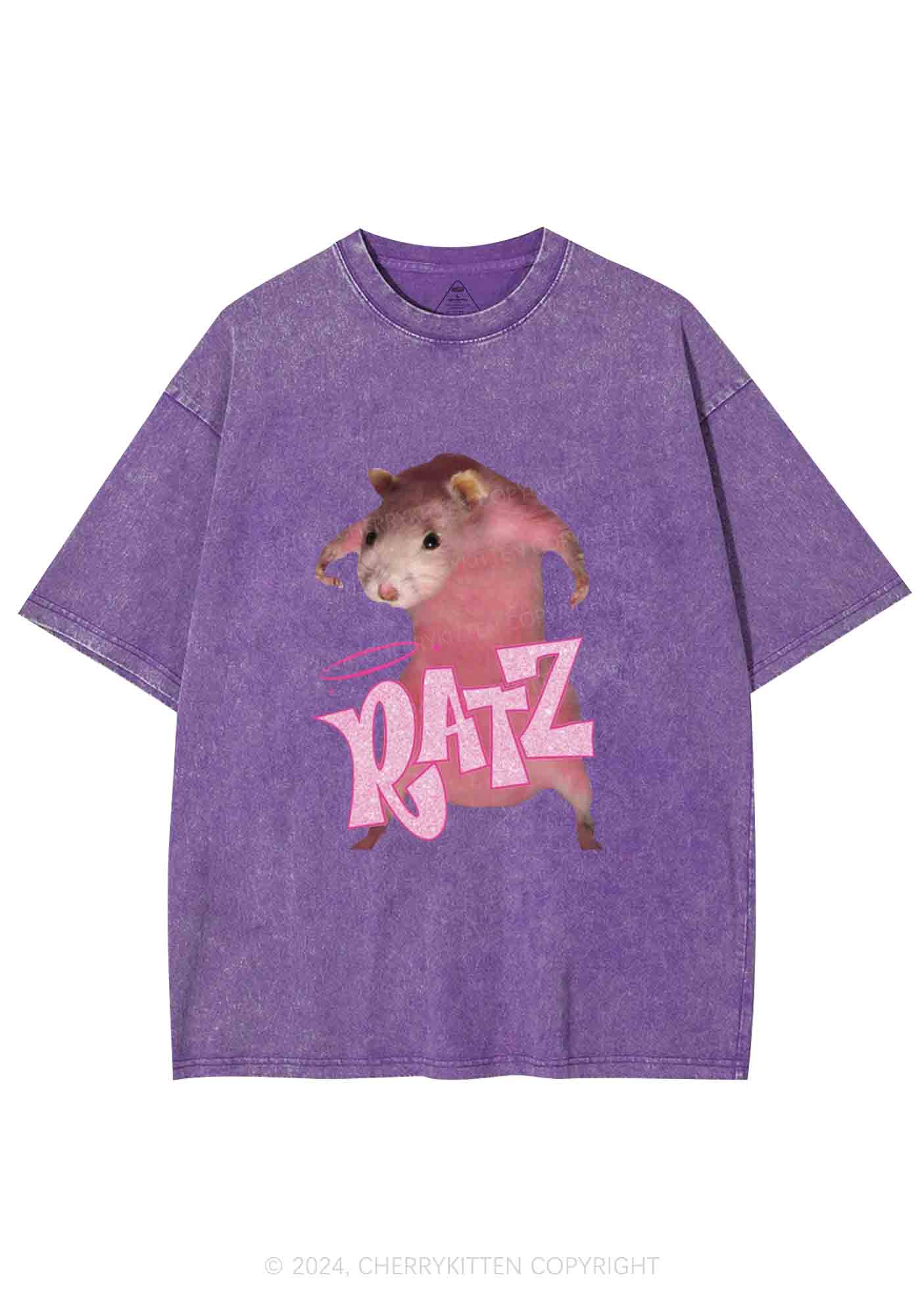 Pink Ratz Y2K Washed Tee Cherrykitten