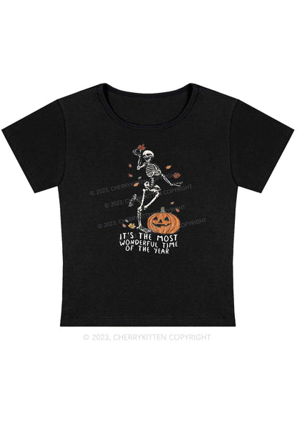 Wonderful Time Halloween Baby Tee Cherrykitten