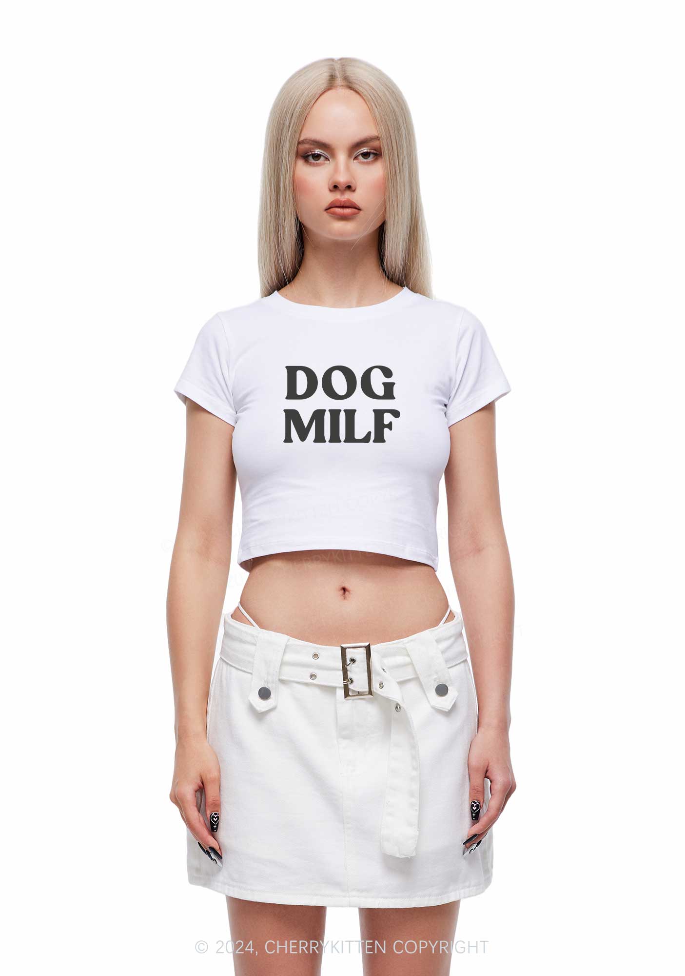 Dog Mxxf Y2K Baby Tee Cherrykitten