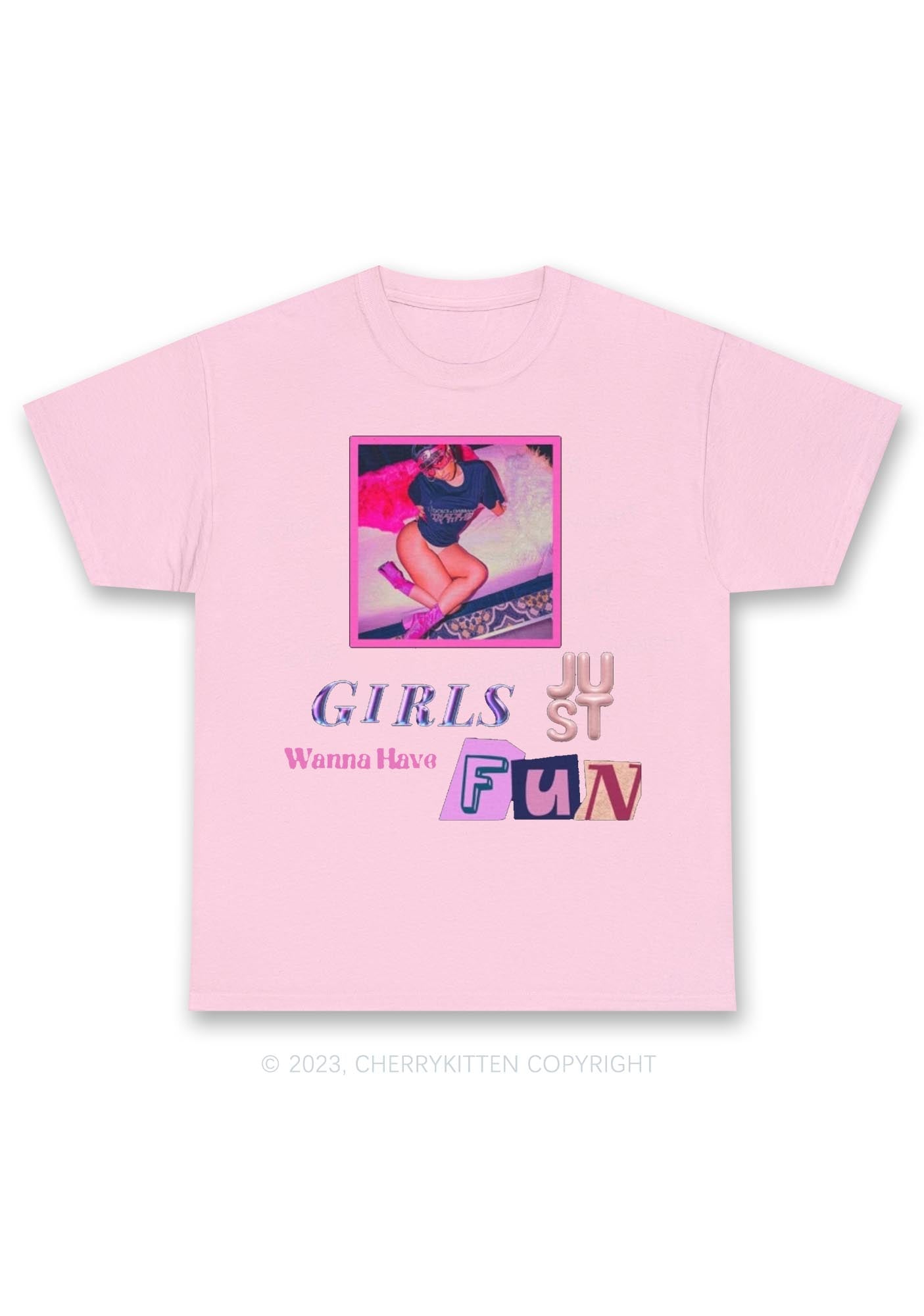 Girls Fun Y2K Chunky Shirt Cherrykitten