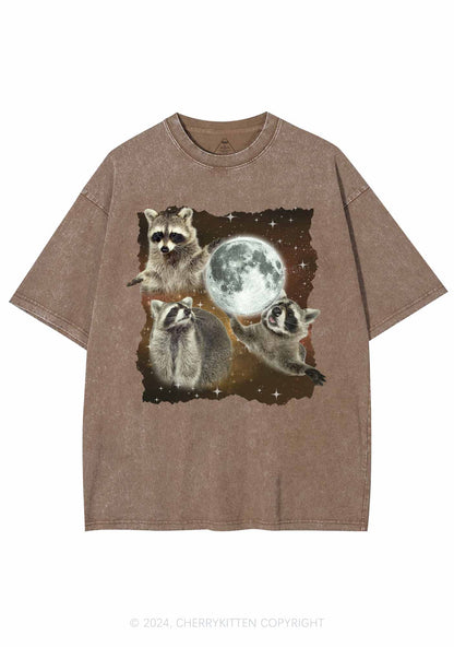 Raccoon Moon Y2K Washed Tee Cherrykitten